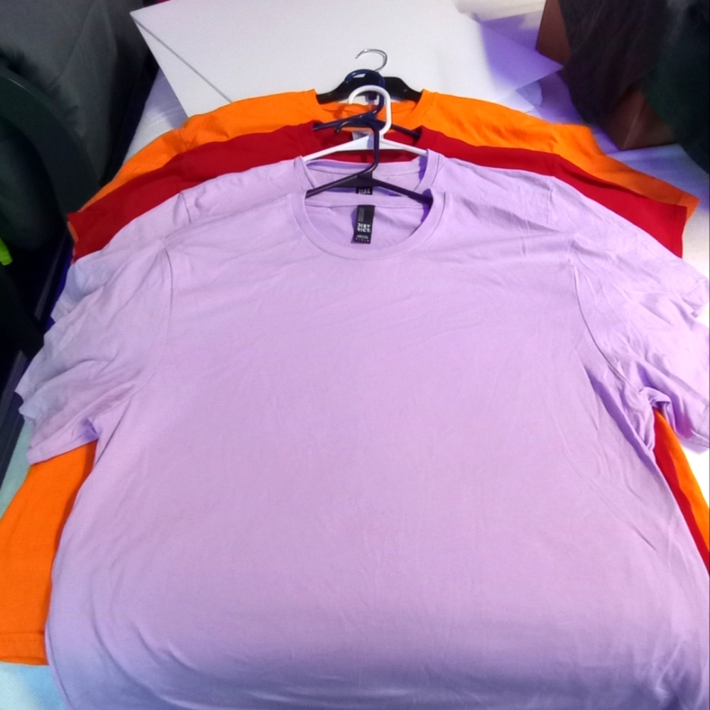 Adult tshirts multiple colors and sizes.